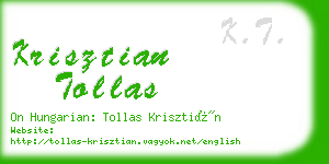 krisztian tollas business card